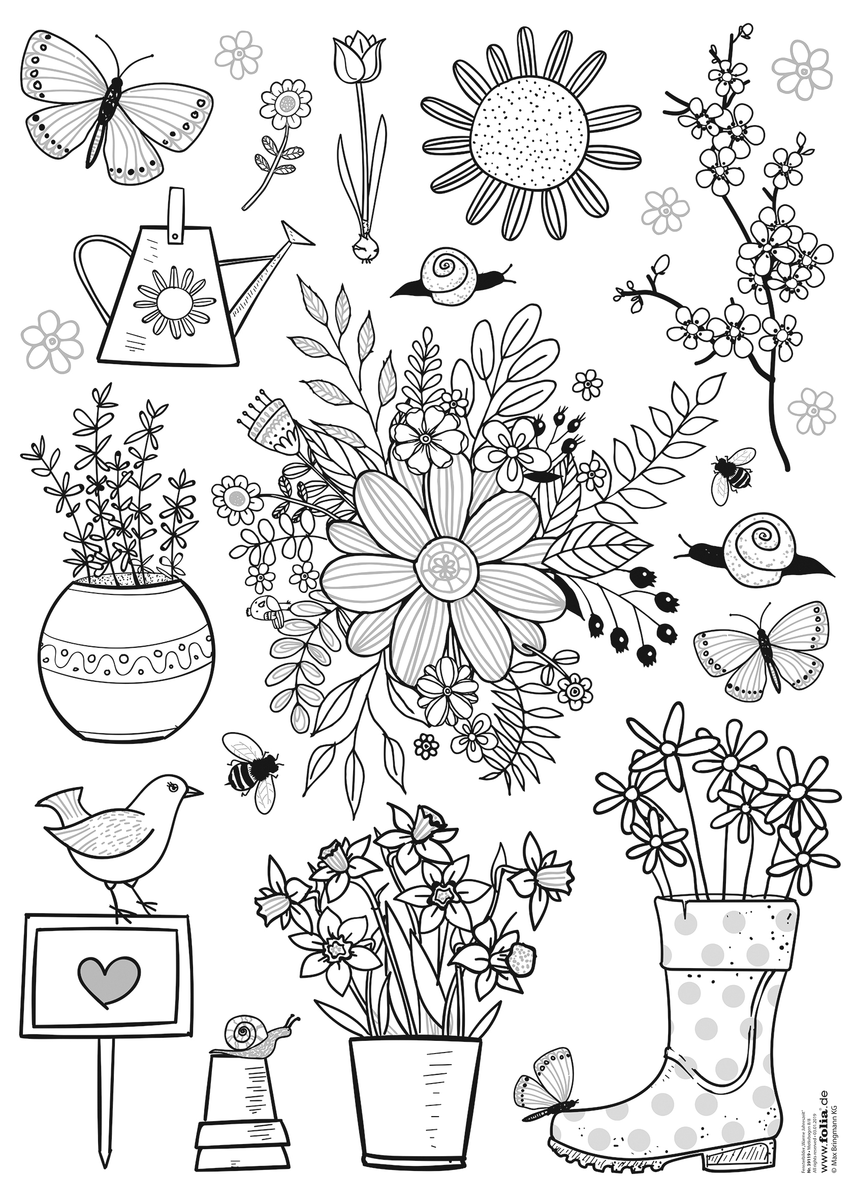 Čierne ANTI Stress omaľovánky - Fantázia