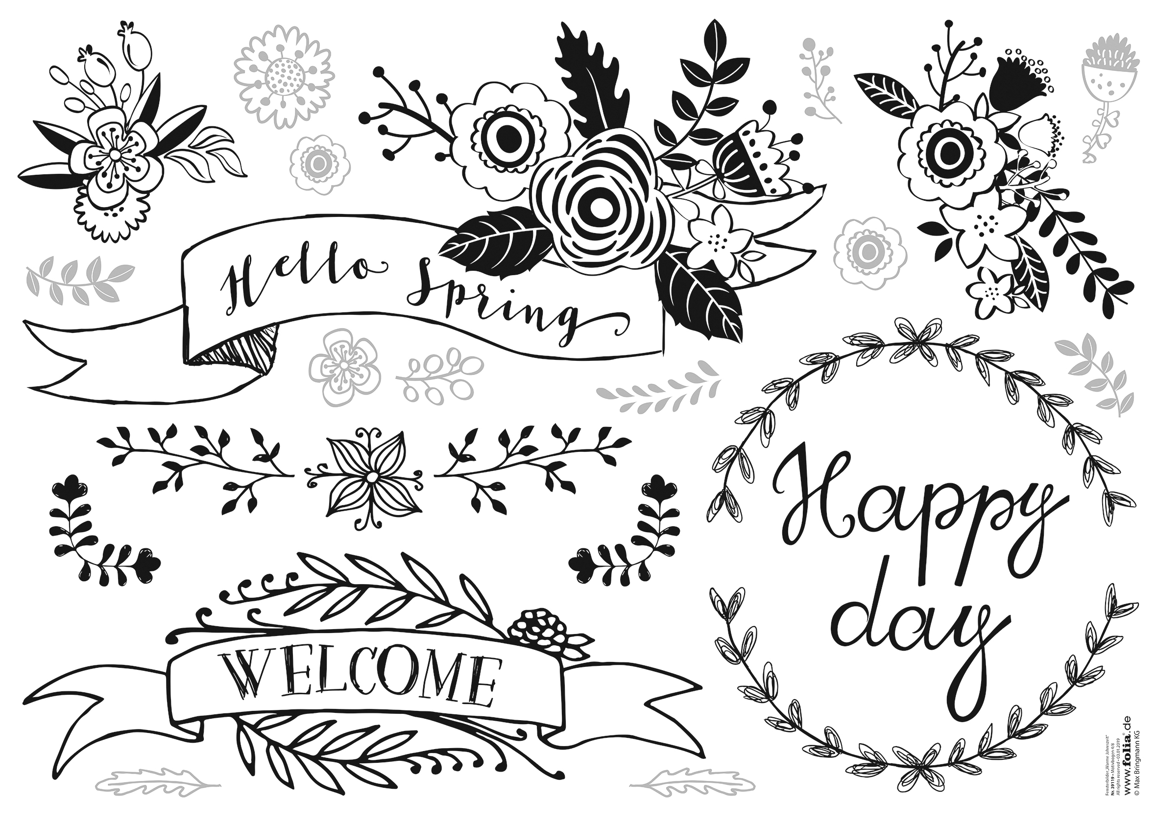 Čierne ANTI Stress omaľovánky - Fantázia