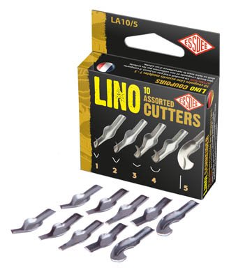 Linoryt – rydlá na Lino, 10 kusov mix 5 druhov