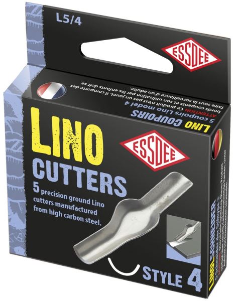 Linoryt – rydlá na Lino, veľkosť 4, 5 kusov