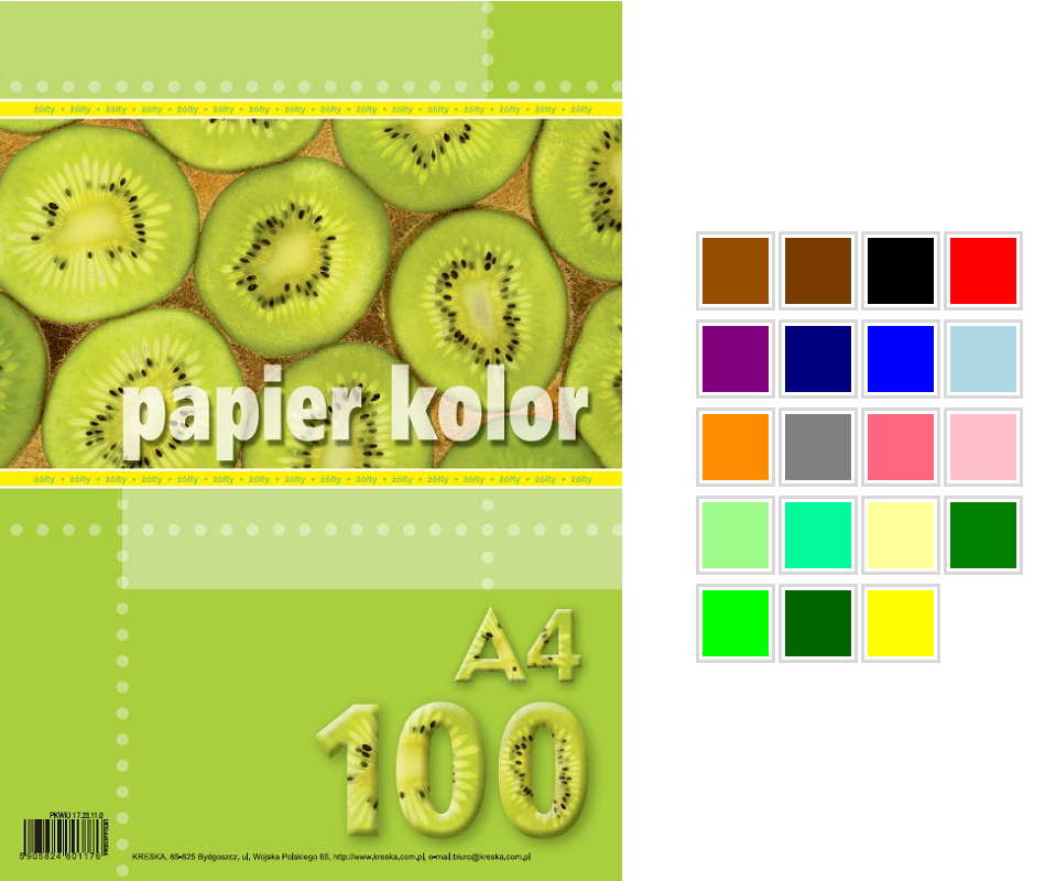 Farebný papier A4, 100ks, 80g/m2 - farba podľa vášho výberu