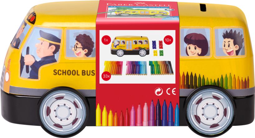 Fixky tenké Faber Castell, 33 farieb - AUTOBUS