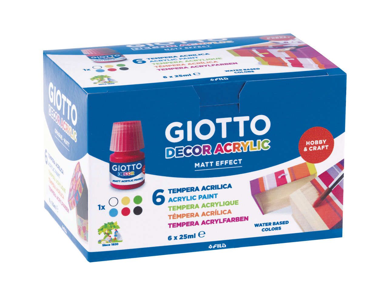 Akrylové farby GIOTTO Decor Acrylic - matné - sada 6x25ml
