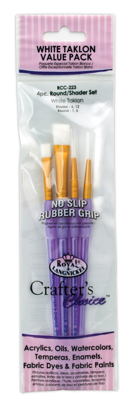 R&L štetce sada 4ks - ploché a okrúhle