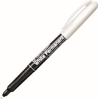 Centropen 2686 fixka biela permanentná, stopa 1,2mm