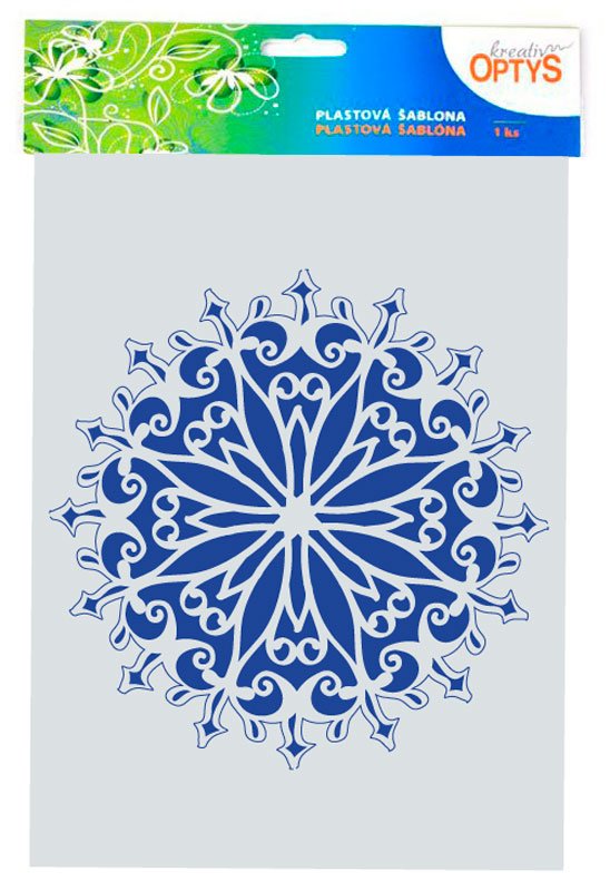 OPTYS plastové šablóny - Mandala 3, 20x15cm