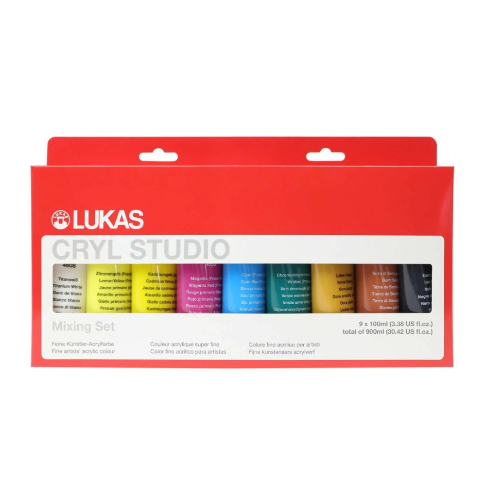 Akrylové farby LUKAS CRYL STUDIO 9x100 ml - sada 2