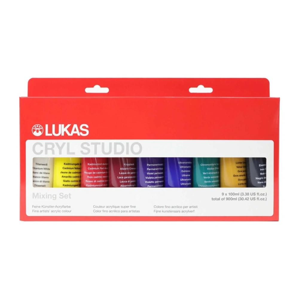 Akrylové farby LUKAS CRYL STUDIO 9x100 ml - sada 1