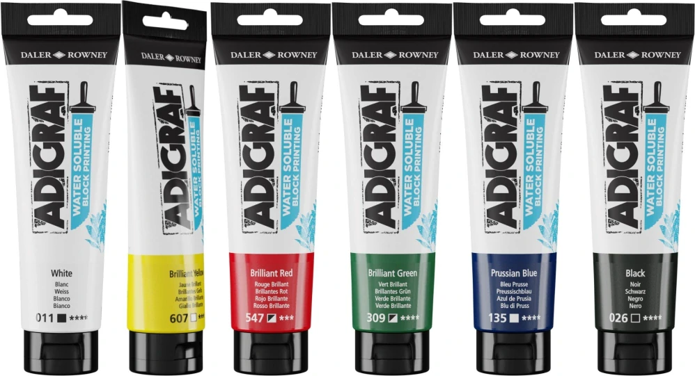 Sada D&R Adigraf farba na linoryt, 6x150ml