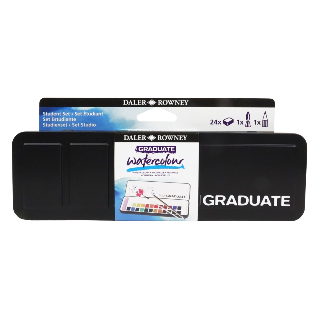D&R Graduate akvarelová cestovná sada 24HP, štetec, ceruzka
