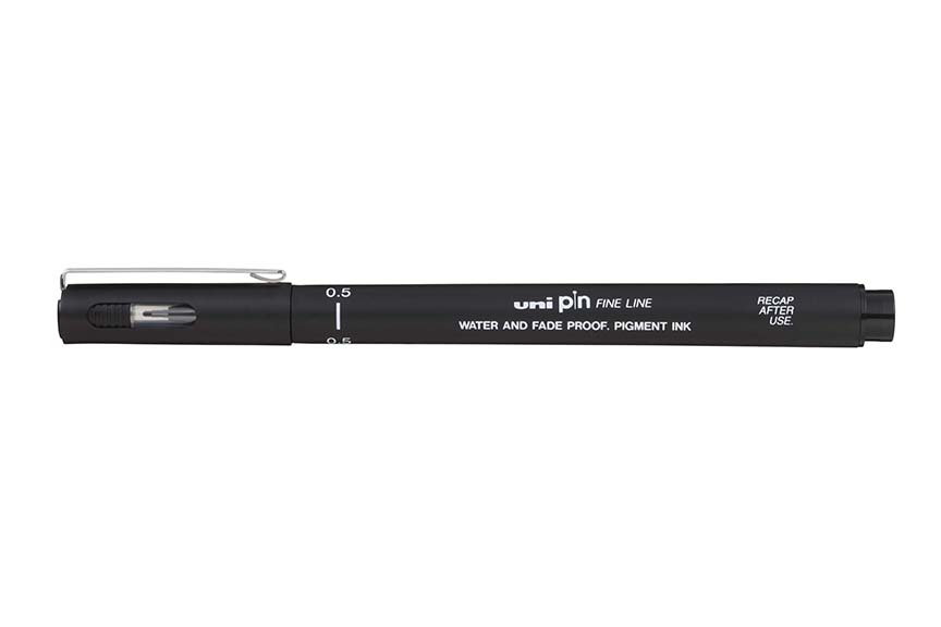 UNI PIN 05 kreatívny liner, 0,5 mm, čierny
