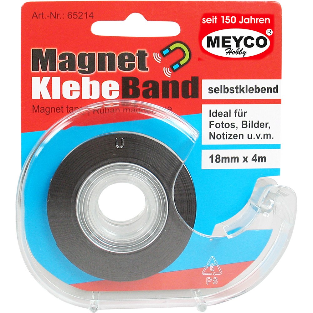 Magnetická samolepiaca páska, šírka 18mm, návin 4m s dávkovačom