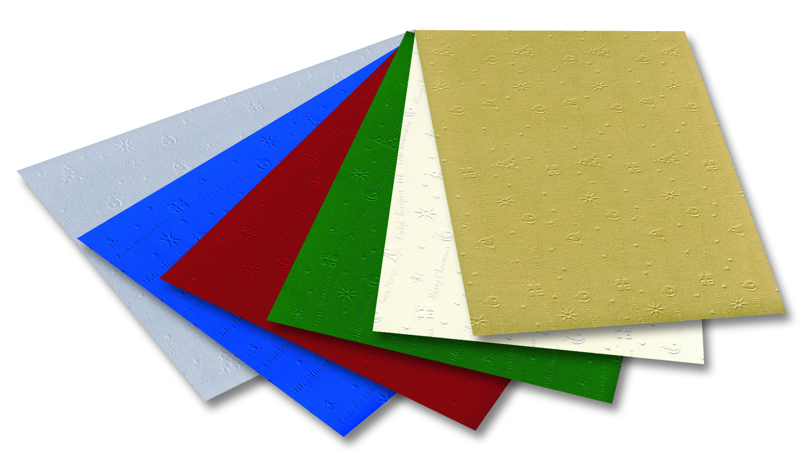 Vytlačovaný papier 220g motív Vianoce 50x70cm 5 listov vo Vami vybranej farbe