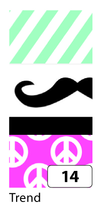 Washi Tape - dekoračné lepiaca páska - 4 ks - Trend