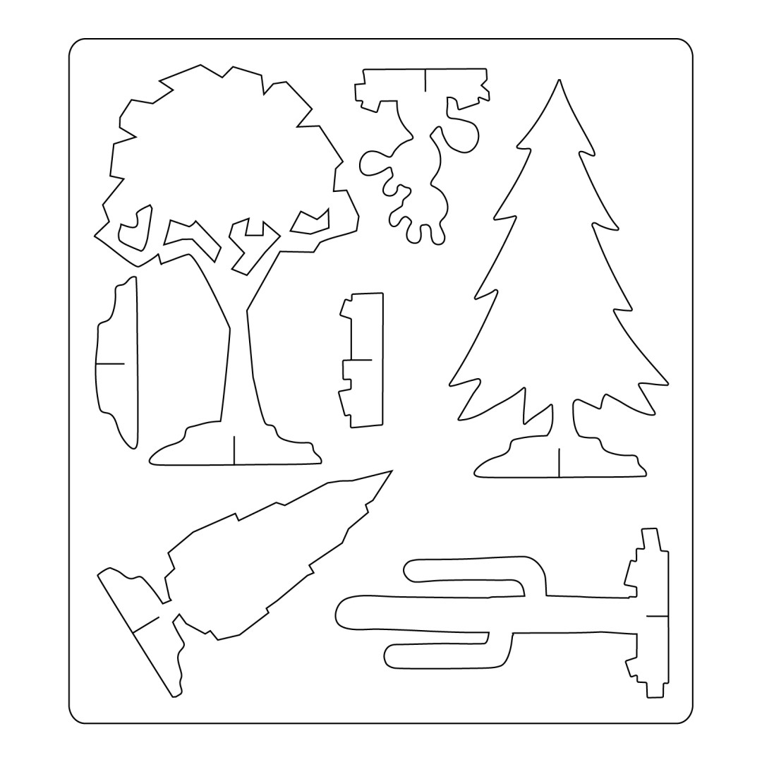 SIZZIX Vyrezávacia šablóna Bigz - stromčeky