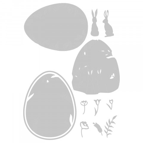 SIZZIX Vyrezávacie kovové šablóny Thinlits - Veľkonočná jar (11ks)