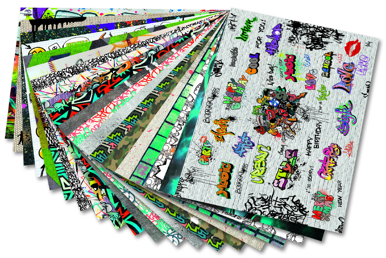 Blok s motívom "GRAFFITY" 20 hárkov, 24x34cm, 270g/m2