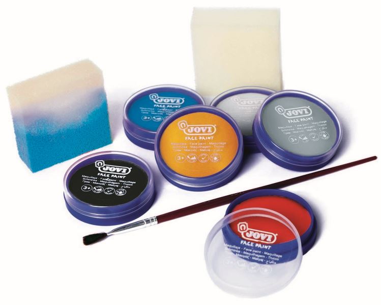 JOVI PARTY farby na tvár 6x8ml, 2x aplikátor, 1x štetec, 1x návod