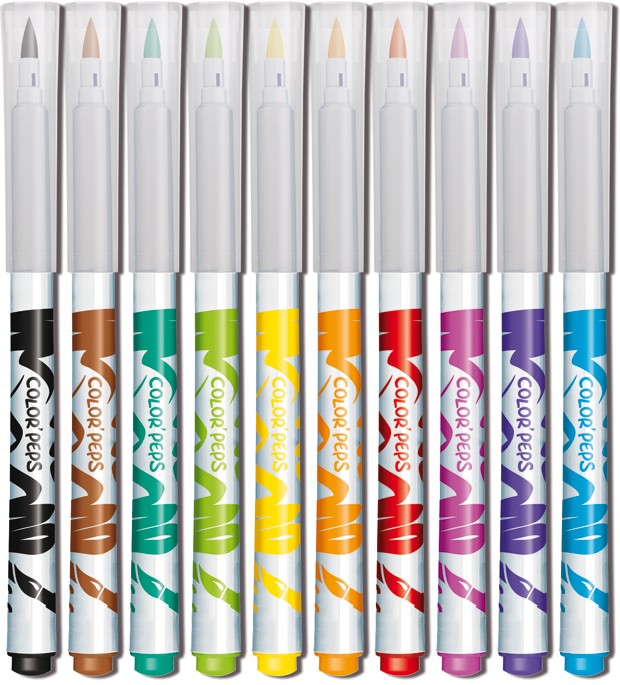 Fixky MAPED COLOR PEPS BRUSH so štetcovým hrotom, 10 ks