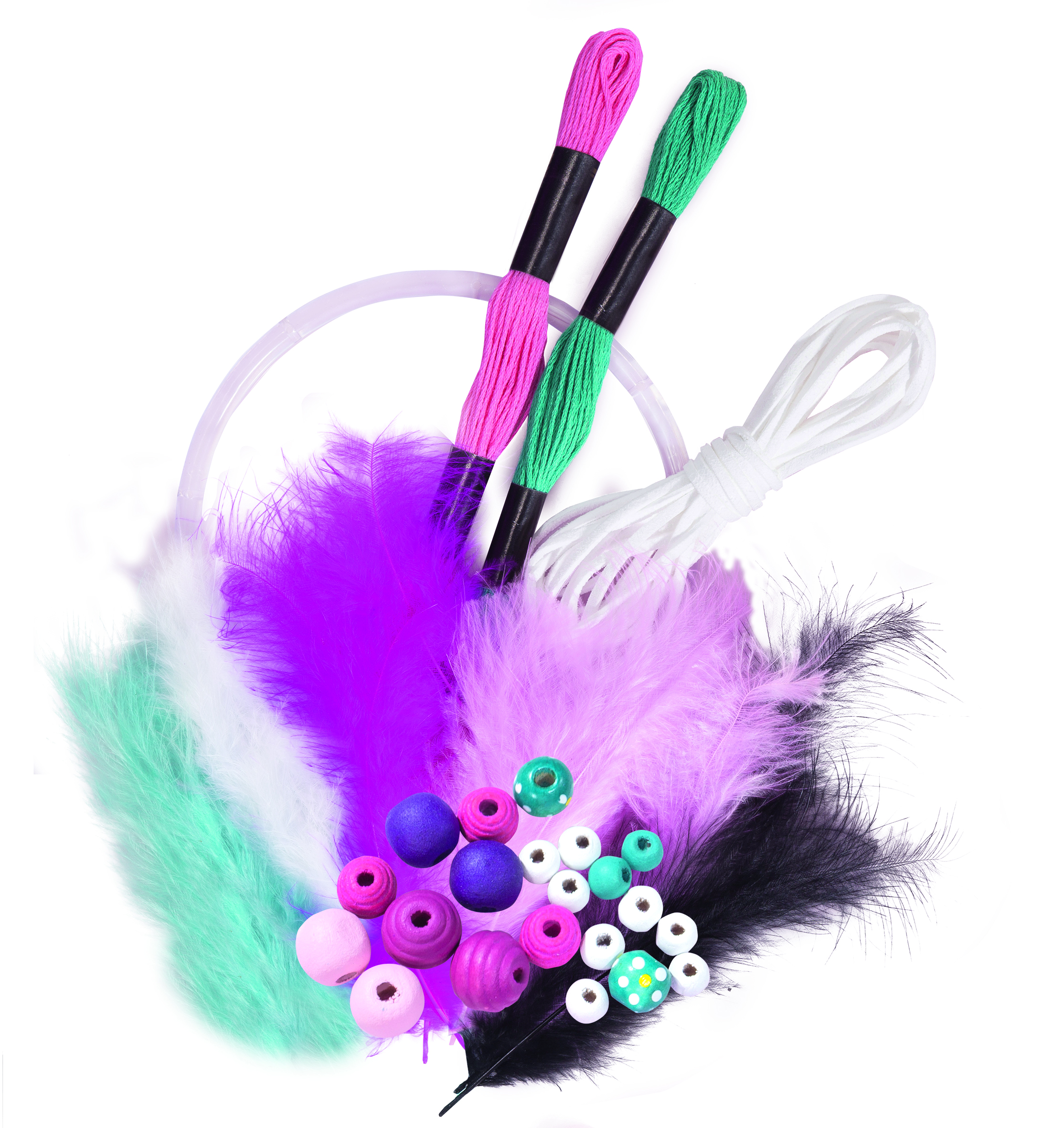 Lapač snov - mini set - "Girly" - 35 dielov