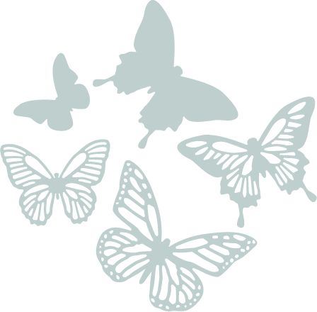 SIZZIX Vyrezávacie kovové šablóny Thinlits - Motýliky (5ks)