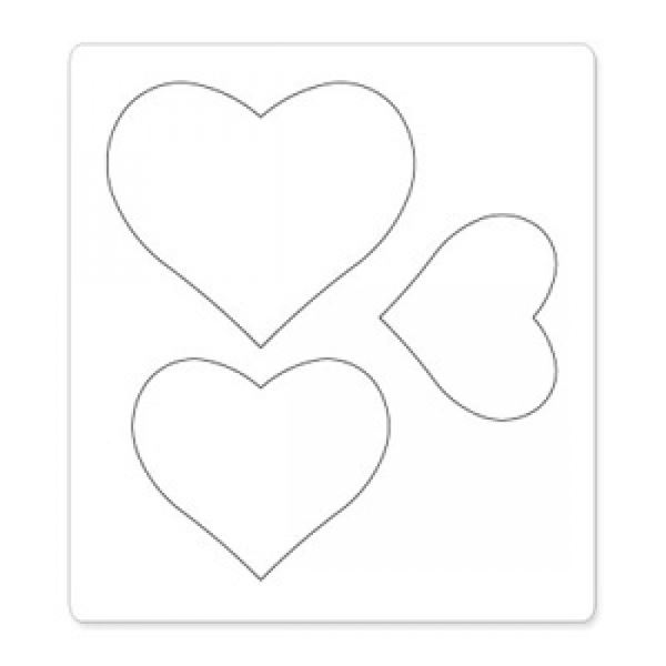 SIZZIX Vyrezávacia šablóna Bigz - Tri srdcia