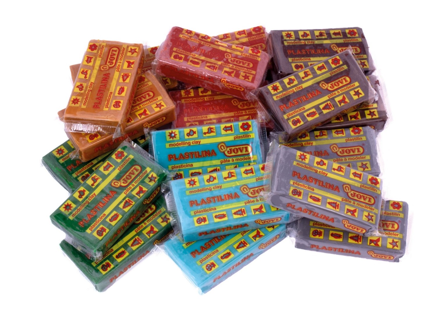 Plastelína JOVI 18x50g, 6 farieb, príroda