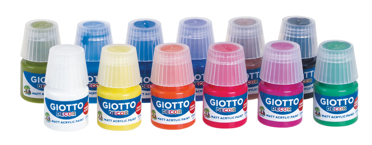 Akrylové farby GIOTTO Decor Acrylic - matné - sada 12x25ml