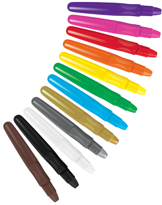 Colorino voskovky Silky, supermäkké, vodou roztierateľné, 12ks