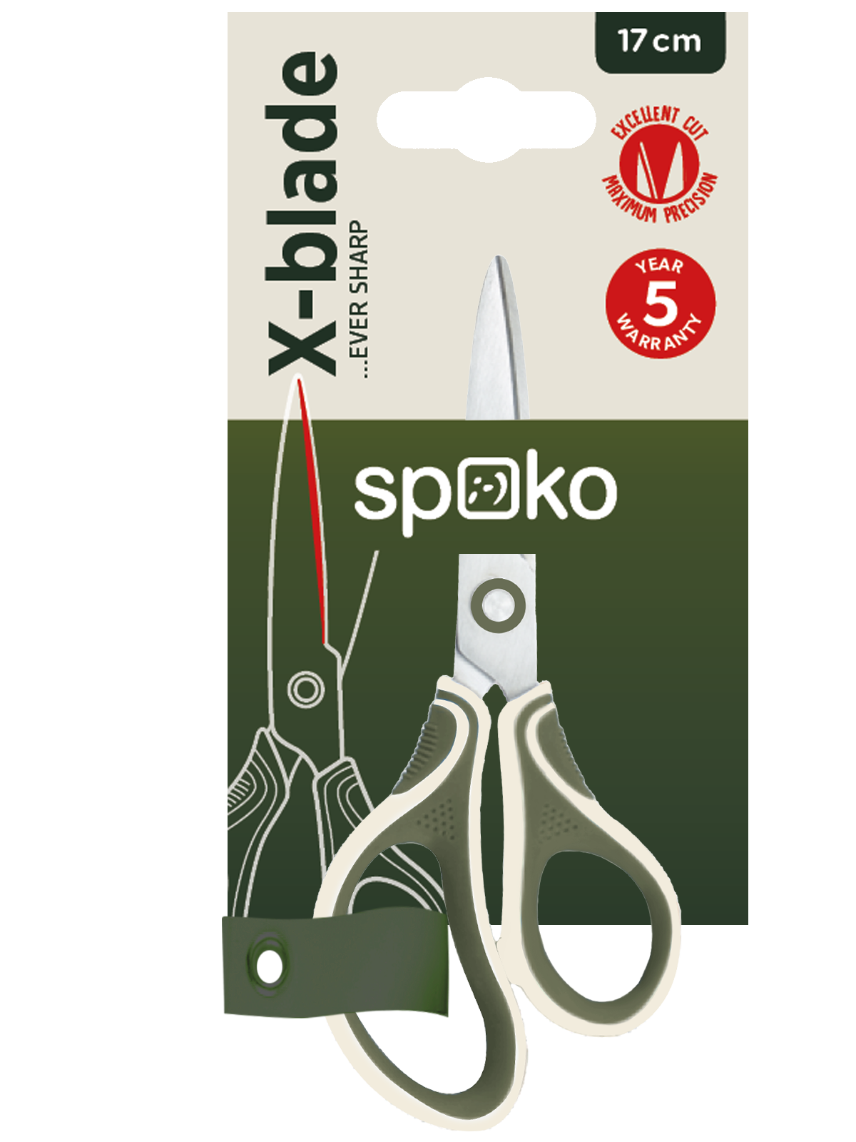 SADA - Školské nožnice SPOKO - 18 cm, asymetrické, 12ks