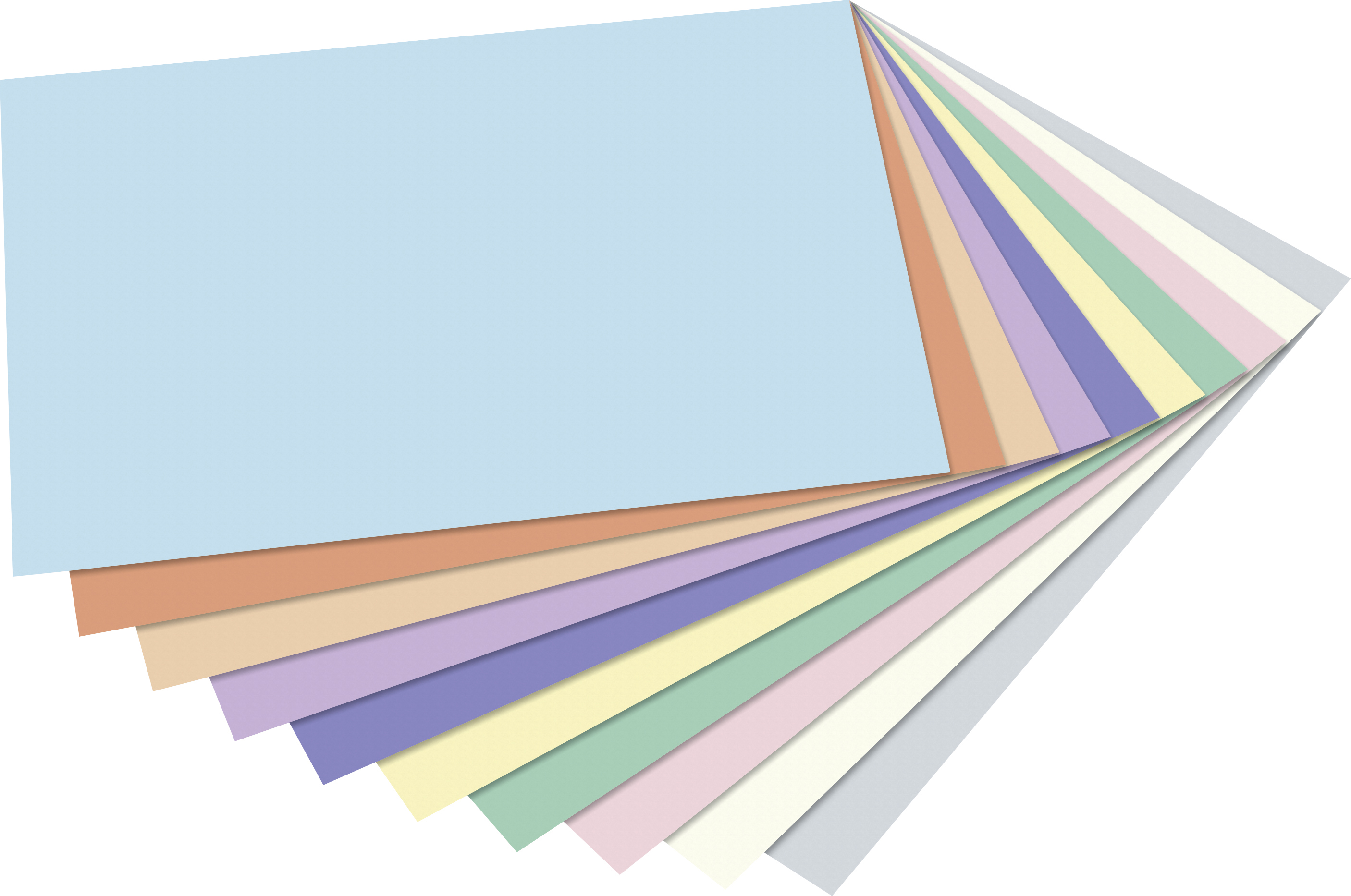 Farebný papier 130 g/m2 - pastelové farby - DIN A4 - 100 listov v 10tich farbách