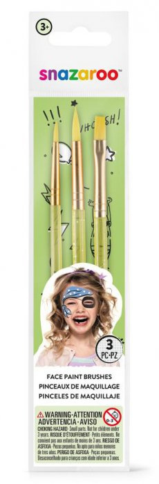 Snazaroo - Štetce na tvár 3ks - zelené