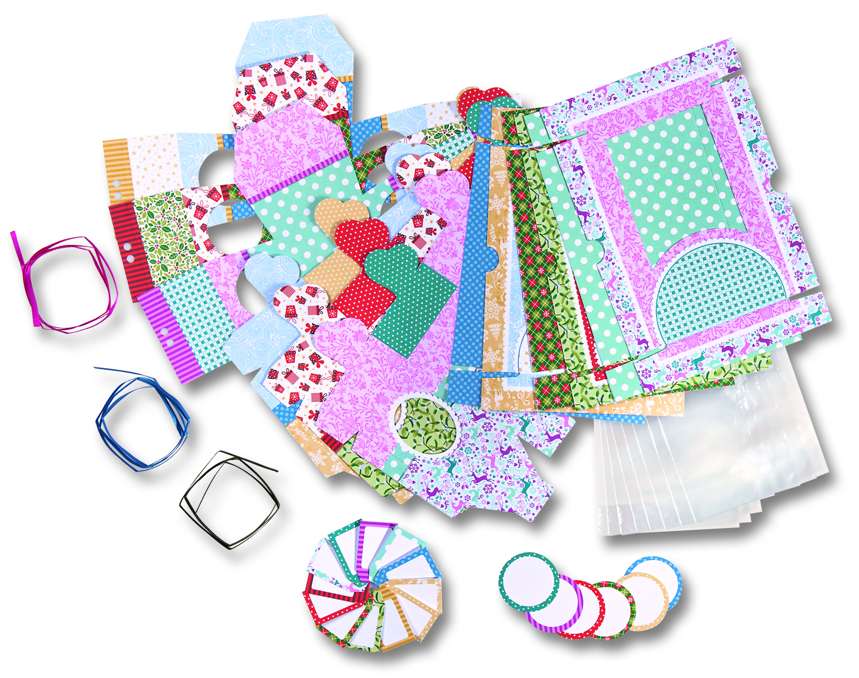 Darčekové krabičky - 40 dielov - motív Vianoce