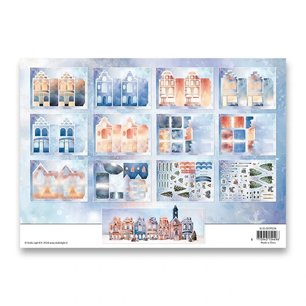 Kreatívna vianočná sada - Papierová zasnená dedinka