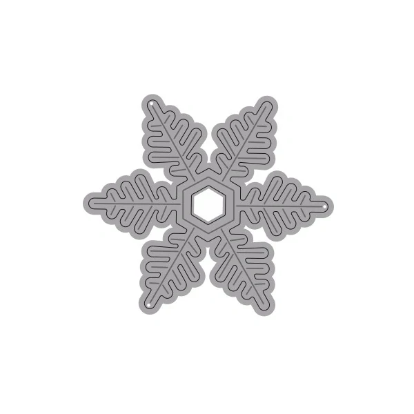 Wiler Vyrezávacia kovová šablóna - Snehová vločka malá jednoduchá 1ks