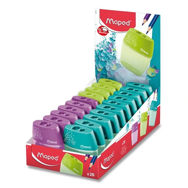 MAPED Strúhadlo na dva priemery s odpadovou nádobkou