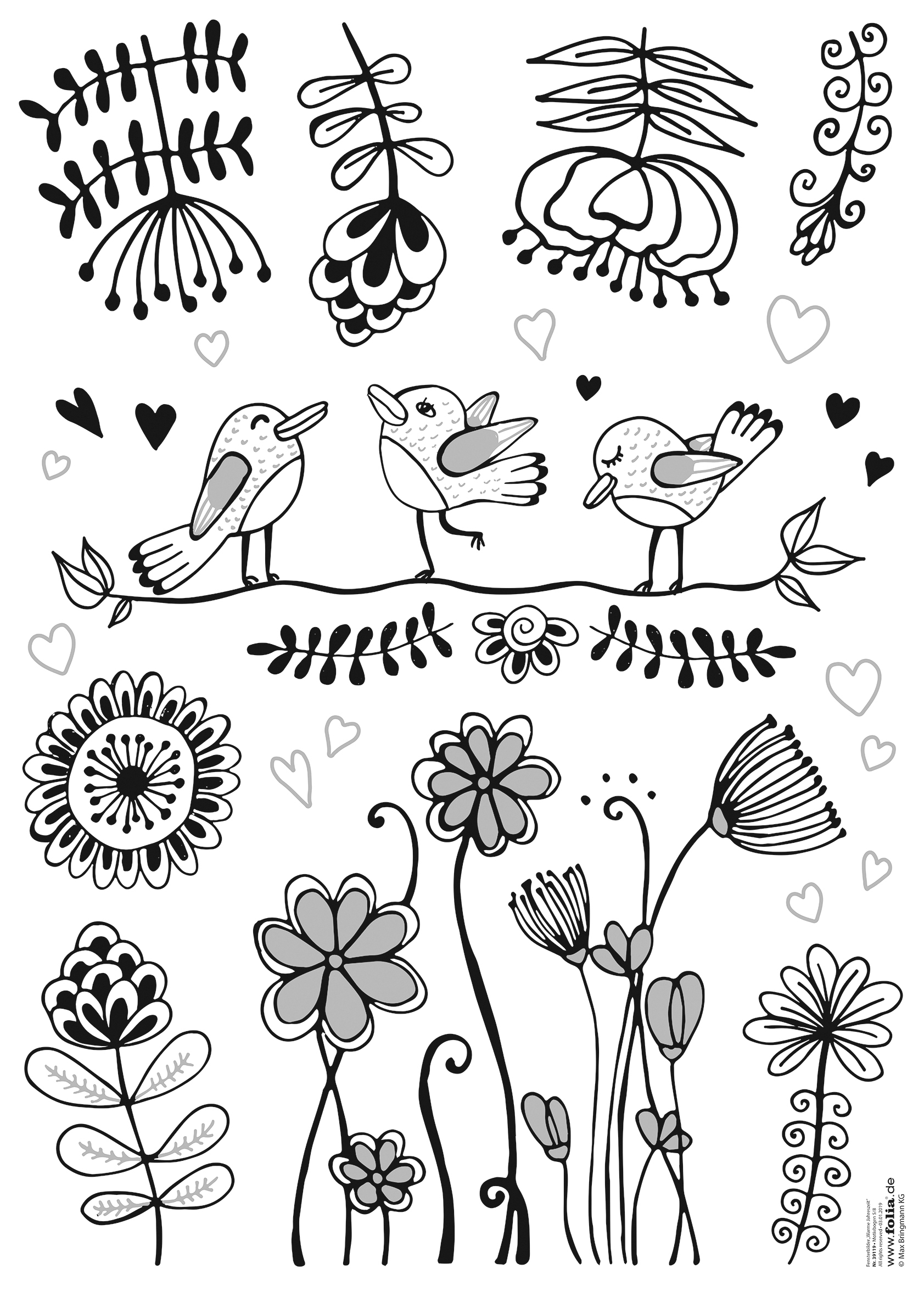 Sada - Okenné obrázky - predlohy + tekutá krieda biela