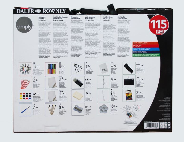 D&R Veľká výtvarná umelecká sada Complete Art Set,  115 ks