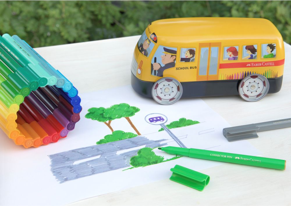 Fixky tenké Faber Castell, 33 farieb - AUTOBUS
