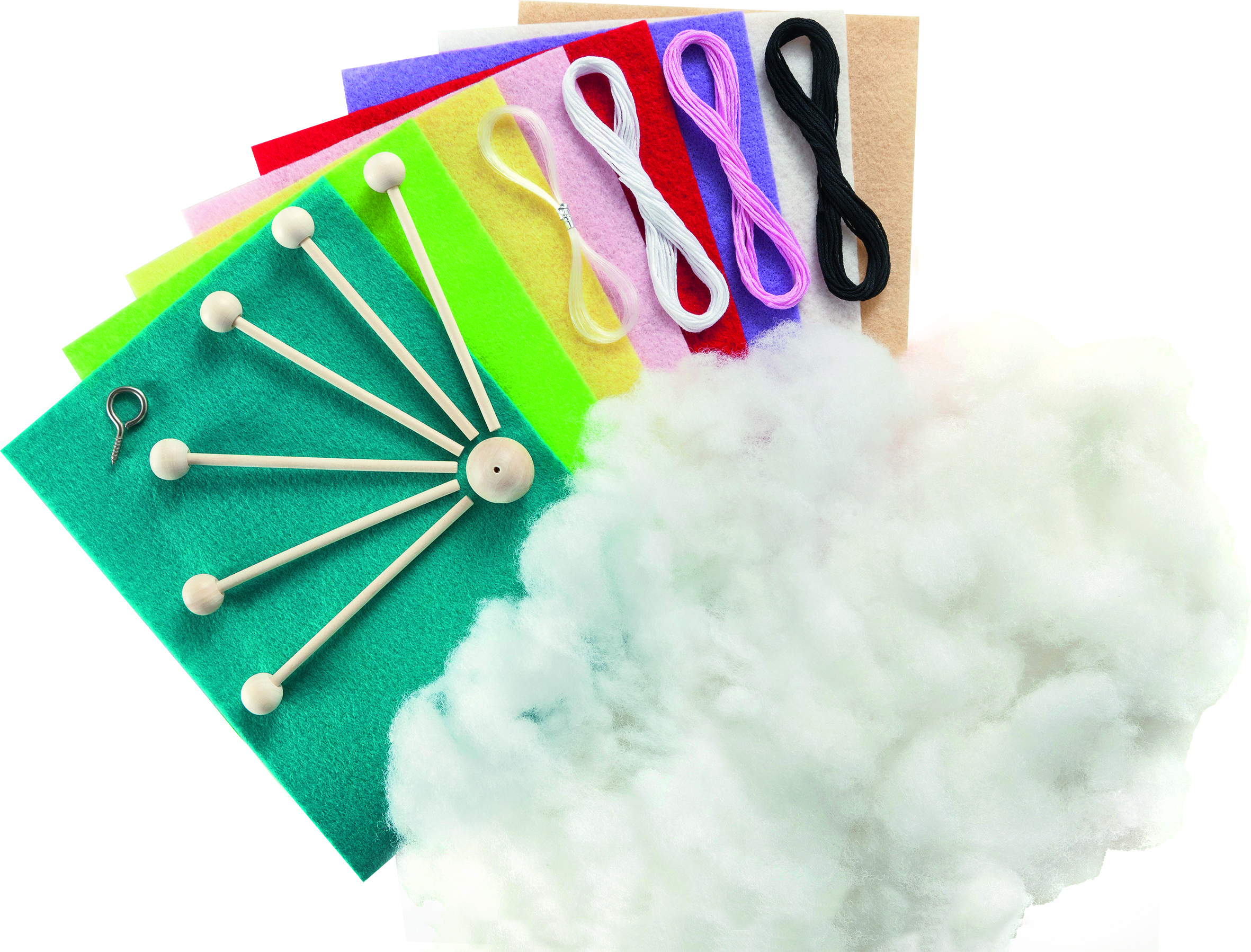 Filcová sada - Závesný kolotoč - Kúzelný les - 14 dielov