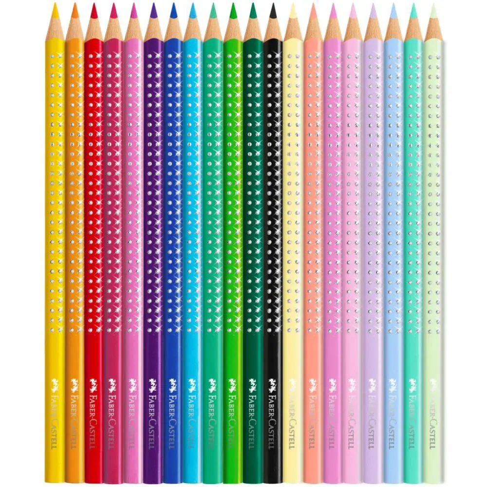FABER CASTELL SPARKLE - 3hr. farbičky, 20 farieb - darčeková sada MOTÝĽ