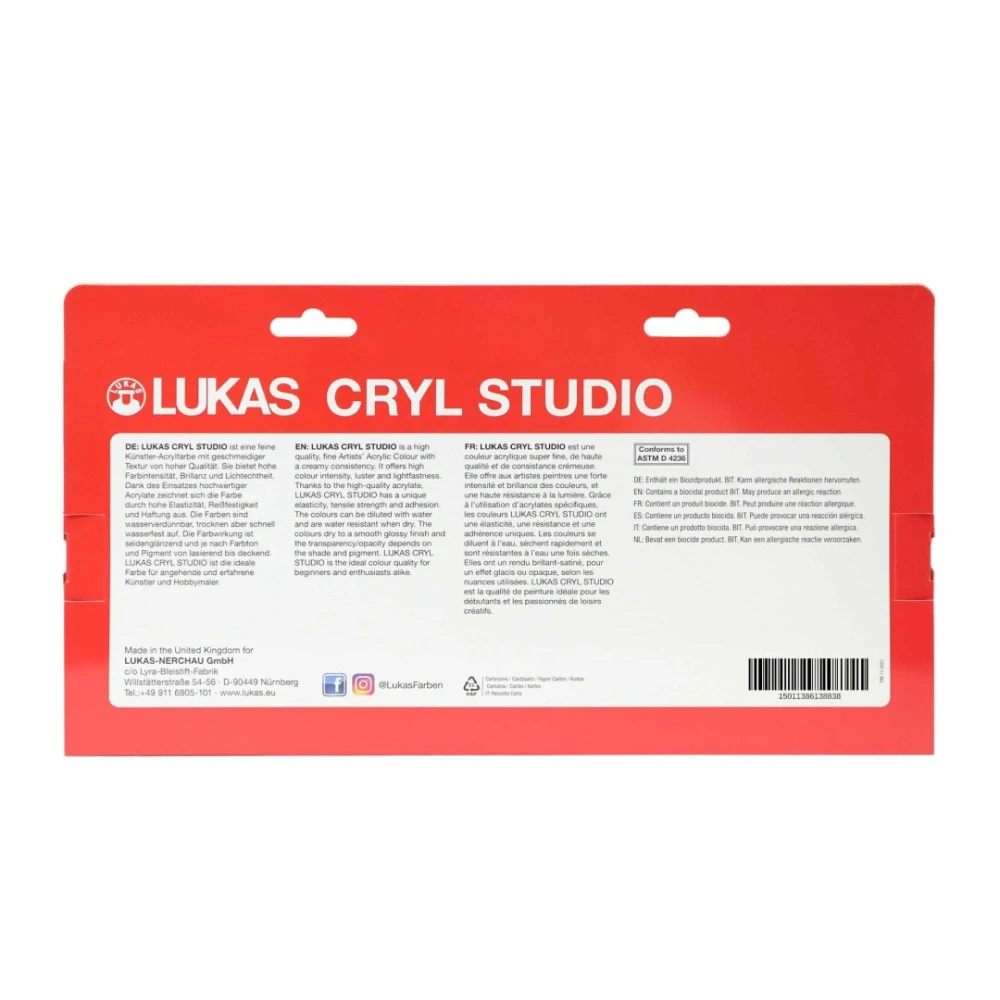 Akrylové farby LUKAS CRYL STUDIO 9x100 ml - sada 2