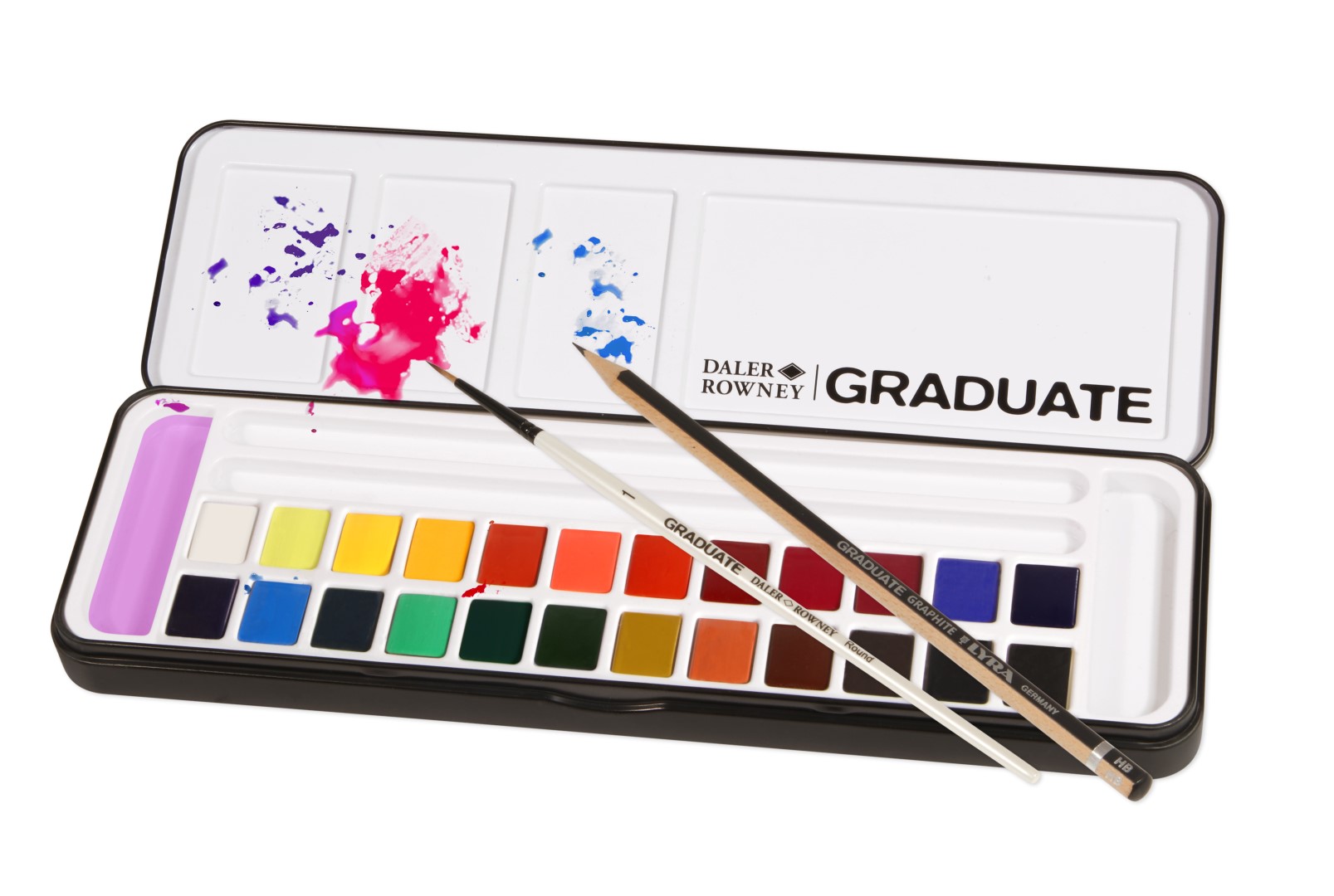 D&R Graduate akvarelová cestovná sada 24HP, štetec, ceruzka