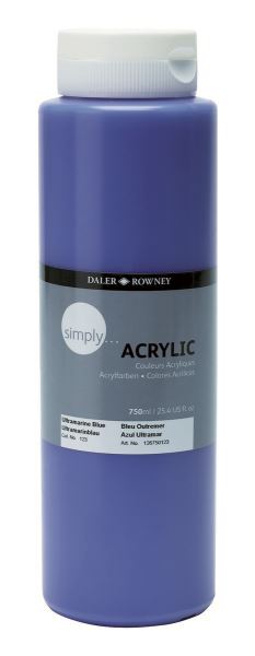 Akrylové farby D&R Simply, 750ml - na výber z 8 farieb