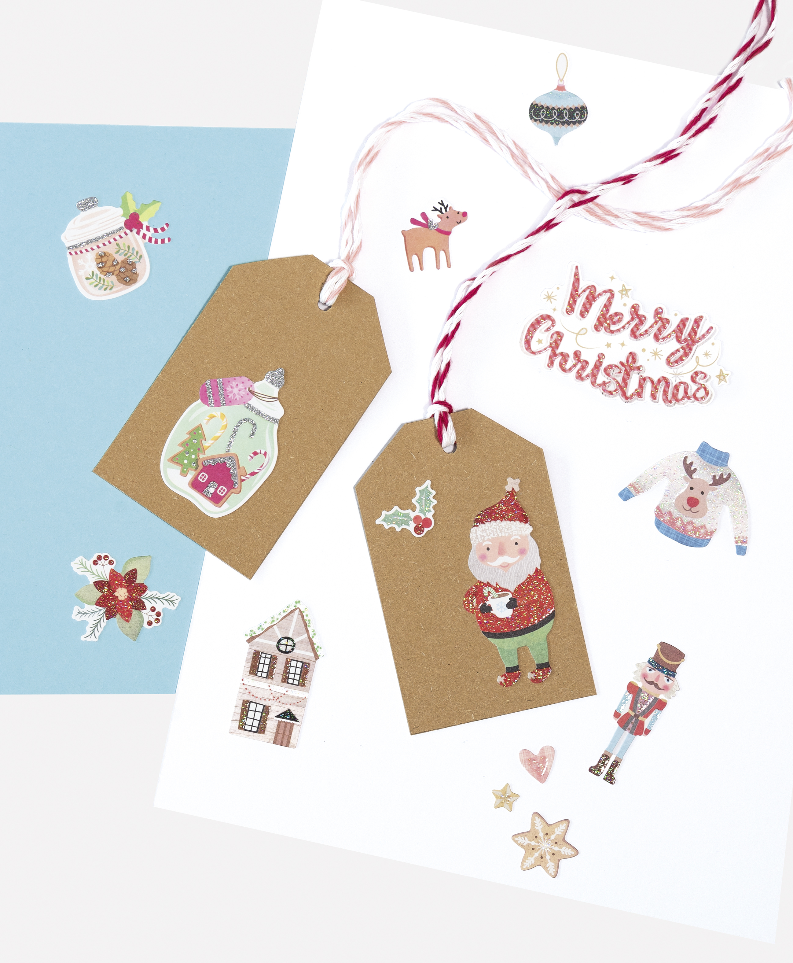 Vianočné samolepky II - 65 ks