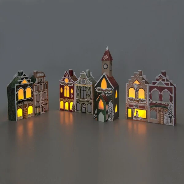 Kreatívna vianočná sada - Papierová kúzelná dedinka