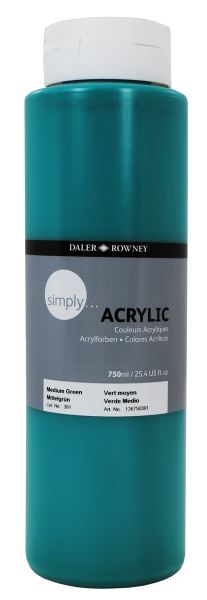 Akrylové farby D&R Simply, 750ml - na výber z 8 farieb