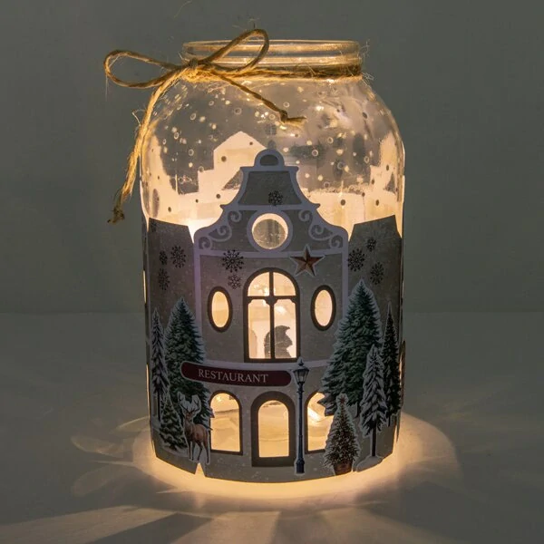 Kreatívna vianočná sada - Papierová zasnená dedinka