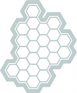 SIZZIX Vyrezávacie kovové šablóny Thinlits - hexagony (2ks)
