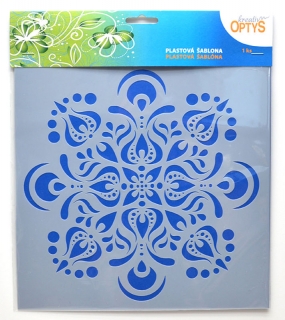 OPTYS plastové šablóny - Mandala 8, 25 x 25cm
